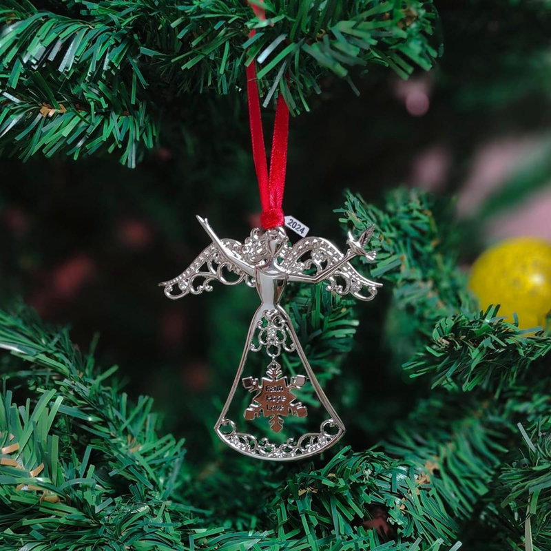 Christmas Tree Ornaments Metal Christmas Hanging Ornaments For Tree Christmas Tree Decorations Pendant Gift Keepsake For Frineds Family Decorative